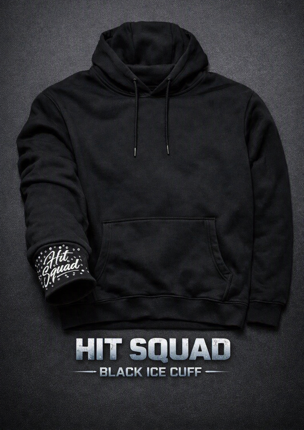 BLACK ICE CUFF HOODIE